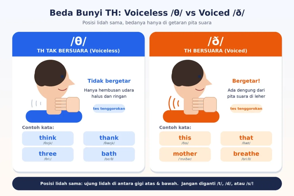 Cara Membaca Huruf TH dengan Benar + Contoh & Latihan 2 Cara Membaca Huruf TH dengan Benar + Contoh & Latihan